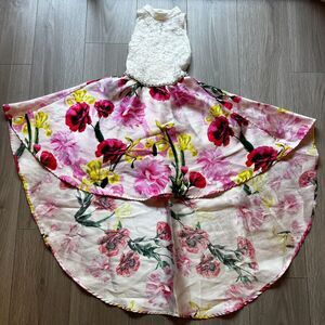 Speechless Big Girl's Sleeveless Sparkling Lace Floral Fanciful Dress 10 Easter